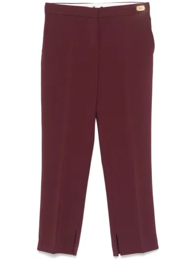 Elisabetta Franchi Tailored Trousers In Rouge Noir