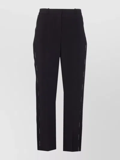 Elisabetta Franchi Tailored Trousers Cropped Length Back Pockets In Black