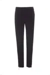 Elisabetta Franchi Tailored Trousers With Gold Zipper Accents In Black