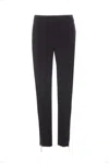 Elisabetta Franchi Tailored Trousers With Gold Zipper Accents In Black