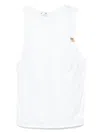 Elisabetta Franchi Scoop Neck Sleeveless Tank Top With Gold Embellishment In Beige