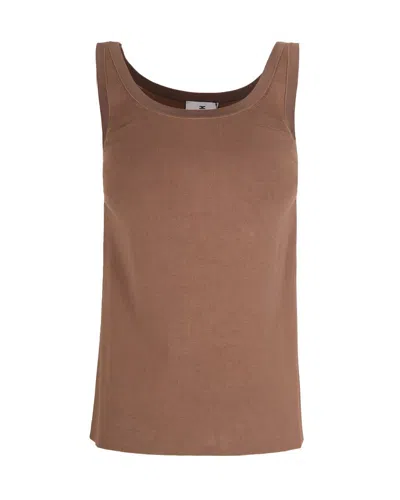 Elisabetta Franchi Tank Top In Brown
