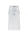 Elisabetta Franchi Jersey Tank Top With Logo In White