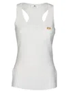 Elisabetta Franchi Tank Top With Pocket In White