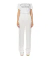 Elisabetta Franchi Tapered Trousers In White