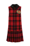Elisabetta Franchi Midi Dress In Nero/red Passion