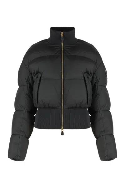 Elisabetta Franchi Technical Fabric Duvet In Black