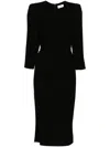 Elisabetta Franchi Side-zip Jersey Midi Dress In Black