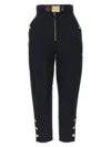 Elisabetta Franchi Black Trousers With Matching Belt In Black