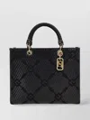 Elisabetta Franchi Textured Finish Tote With Top Handle