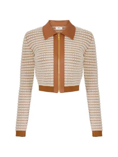 Elisabetta Franchi Long-sleeved Casual Jacket In Multi