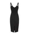 Elisabetta Franchi Bustier-top Crepe Midi Dress In Black