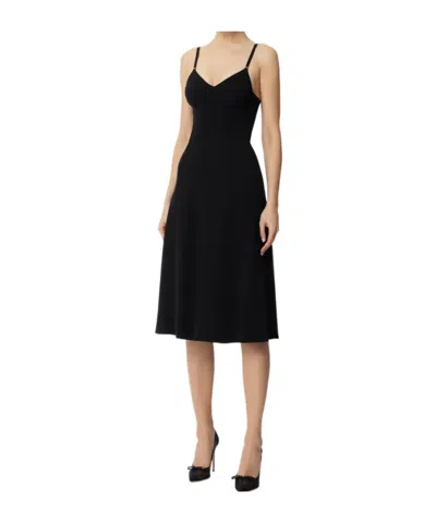 Elisabetta Franchi Thin Strap Dress In Black