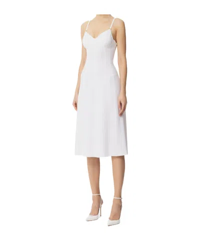 Elisabetta Franchi Thin Strap Dress In White