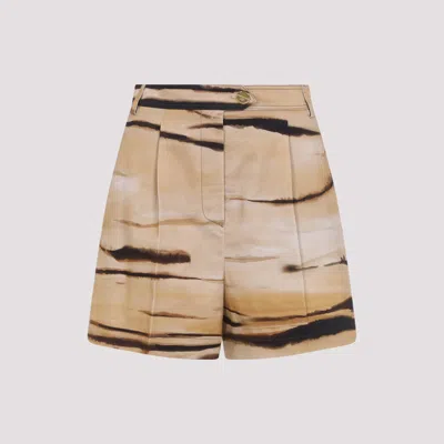 Elisabetta Franchi Tiger Print Bermuda Shorts For Women - Spring Summer 2026 In Nude & Neutrals