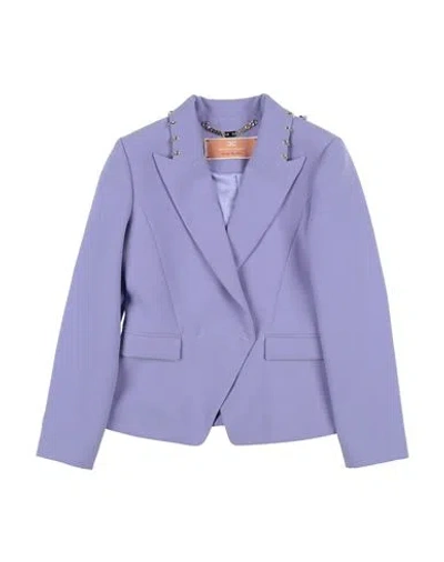 Elisabetta Franchi Babies'  Toddler Girl Suit Jacket Lilac Size 4 Polyester In Purple