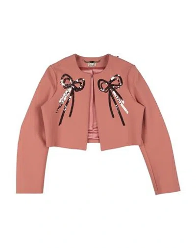 Elisabetta Franchi Babies'  Toddler Girl Blazer Salmon Pink Size 6 Polyester, Elastane