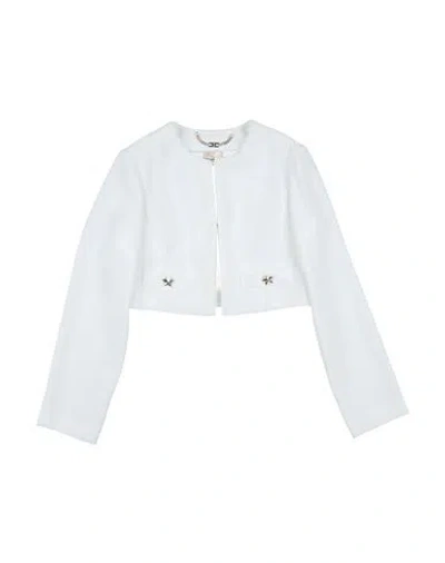 Elisabetta Franchi Babies'  Toddler Girl Suit Jacket White Size 6 Polyester