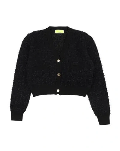 Elisabetta Franchi Babies'  Toddler Girl Cardigan Black Size 4 Polyamide