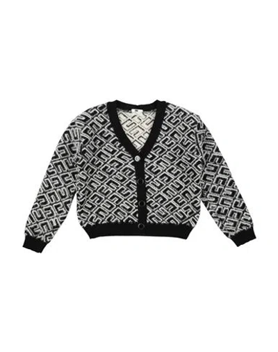 Elisabetta Franchi Babies'  Toddler Girl Cardigan Black Size 5 Polyamide