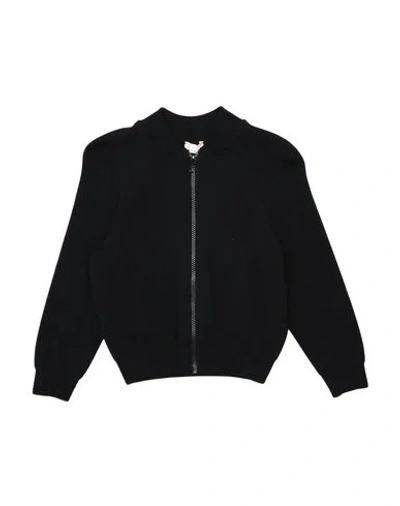 Elisabetta Franchi Babies'  Toddler Girl Cardigan Black Size 6 Viscose, Polyacrylic, Polyester