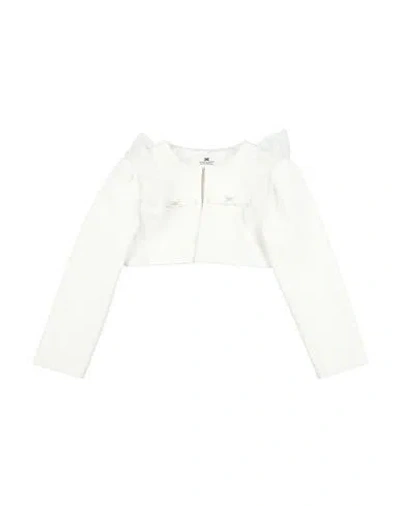 Elisabetta Franchi Babies'  Toddler Girl Jacket White Size 4 Polyamide, Elastane