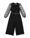 Elisabetta Franchi Babies'  Toddler Girl Jumpsuit Black Size 6 Polyester, Viscose, Elastane, Polyamide