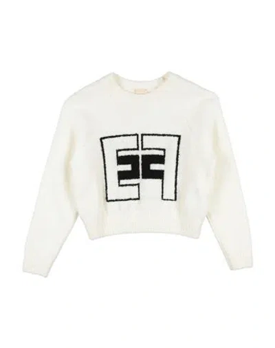 Elisabetta Franchi Babies'  Toddler Girl Sweater Off White Size 3 Polyacrylic, Polyamide, Wool, Alpaca Wool,