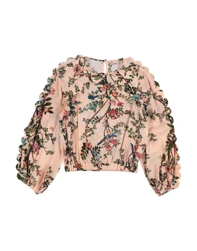 Elisabetta Franchi Babies'  Toddler Girl Top Salmon Pink Size 6 Viscose