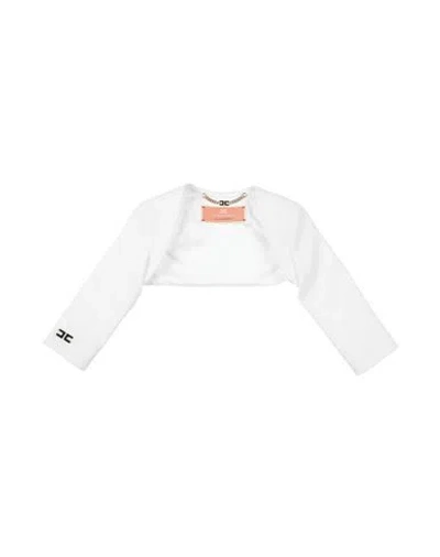 Elisabetta Franchi Babies'  Toddler Girl Wrap Cardigans White Size 6 Polyester