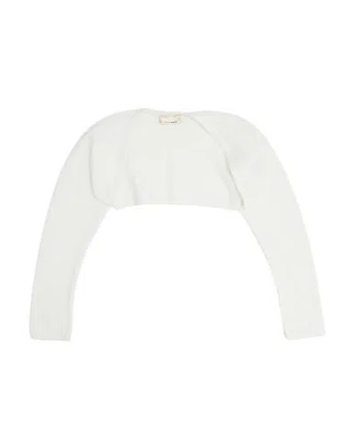 Elisabetta Franchi Babies'  Toddler Girl Wrap Cardigans White Size 6 Viscose, Polyacrylic, Polyester