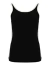 Elisabetta Franchi Viscose Top With Logo Bands In Black