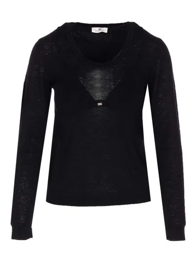 Elisabetta Franchi Black Long Sleeves Top