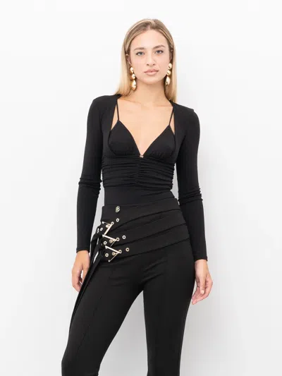 Elisabetta Franchi Top And Body Women  Bo00356e2 110 In Black
