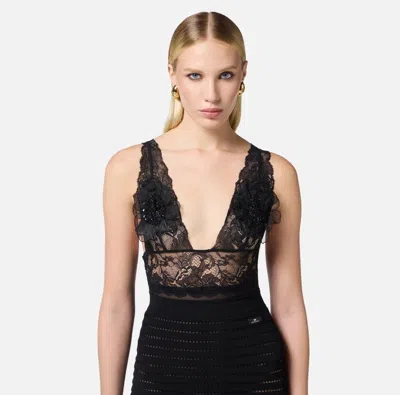 Elisabetta Franchi Top And Body Women  Bo03452e2 110 In Black