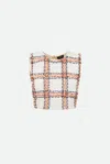 Elisabetta Franchi Top Beige In Multicolore