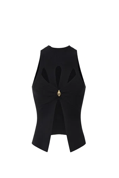 Elisabetta Franchi Top In Black