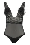 Elisabetta Franchi Lace Bodysuit In Black