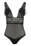 Elisabetta Franchi Lace Bodysuit In Black