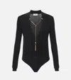 Elisabetta Franchi Chain-embellished Bodysuit In Black