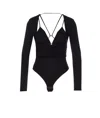 Elisabetta Franchi Black Bodysuit In Black