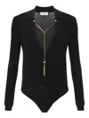 Elisabetta Franchi Chain-embellished Bodysuit In Black