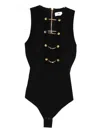 Elisabetta Franchi Chain-embellished Bodysuit In Black