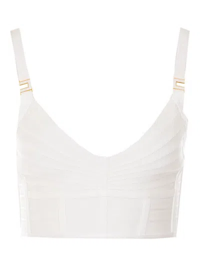 Elisabetta Franchi Ivory Top In White