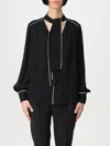 Elisabetta Franchi Shirt With Scarf And Piping In Black