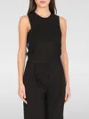 Elisabetta Franchi Sleeveless Sheer Knit Crewneck Sweater