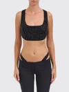 Elisabetta Franchi Top With Crystals In Black