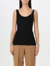 Elisabetta Franchi Jacquard Logo Knitted Top In Schwarz