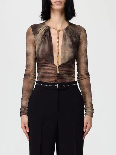 Elisabetta Franchi Top  Woman Color Brown