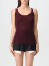 Elisabetta Franchi Jacquard Logo Knitted Top In Burgunderrot